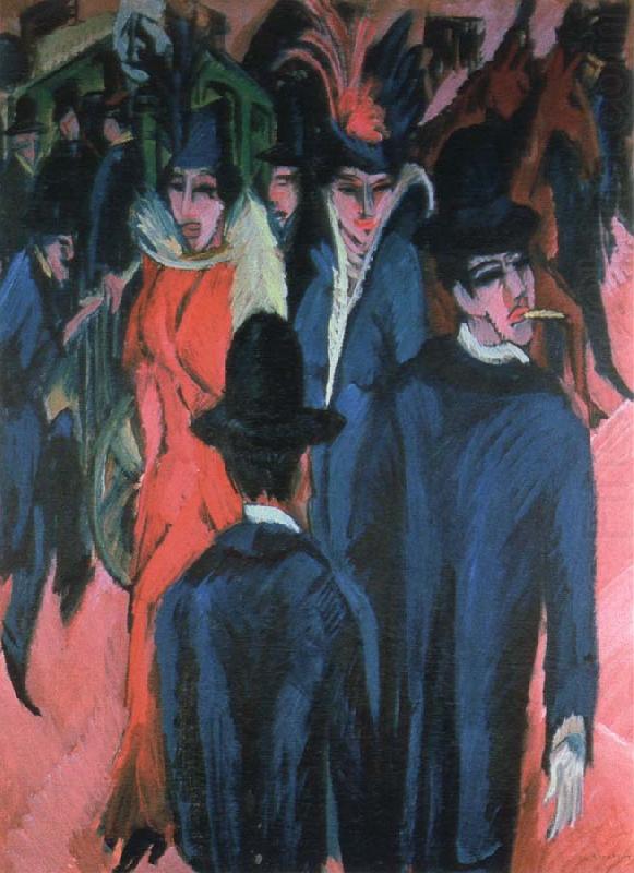 berlin street scene, Ernst Ludwig Kirchner
